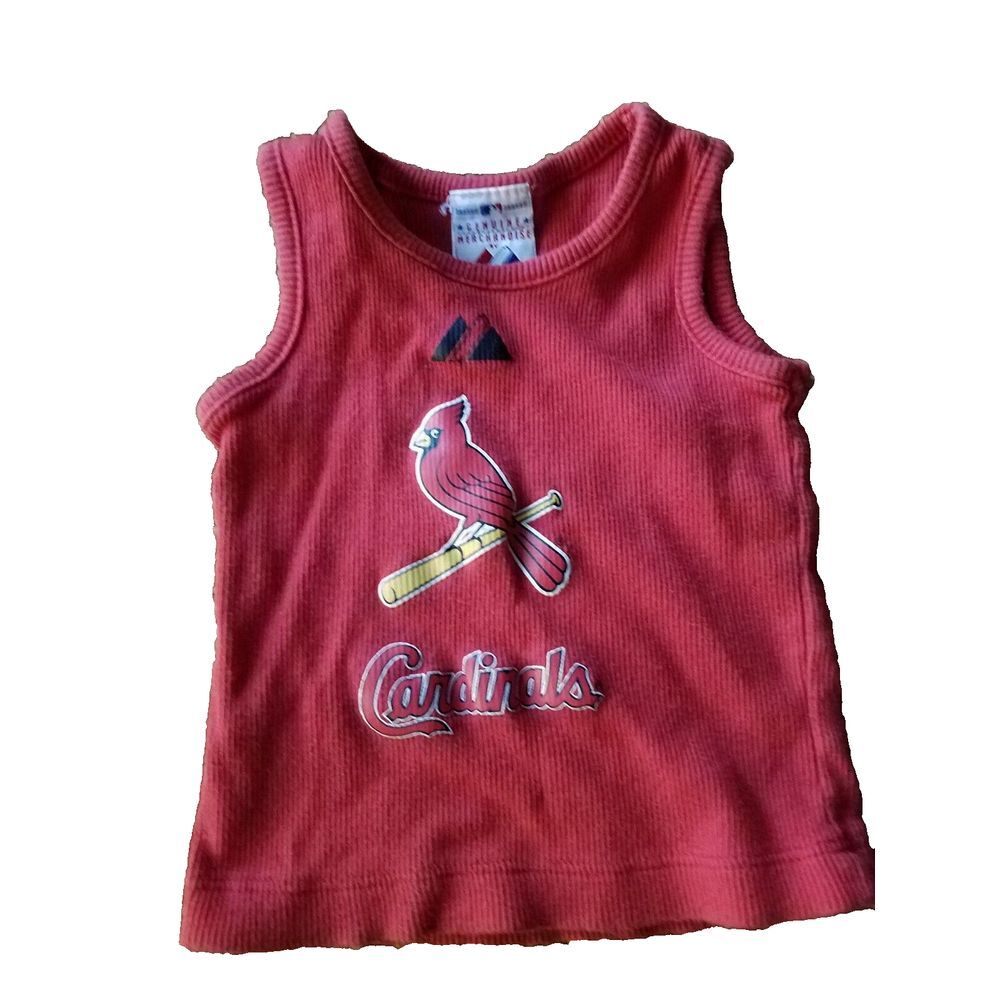 Unisex baby 6-8 months St Louis Cardinals tank top Majestic